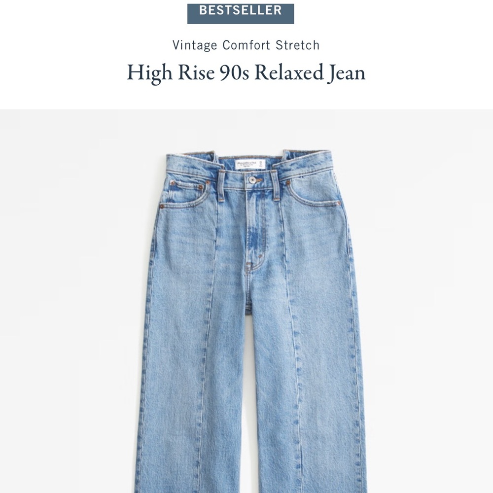 Abercrombie High rise 90s relaxed Jean